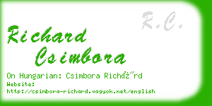 richard csimbora business card